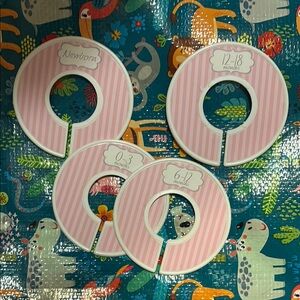 Pink Closet Dividers for Baby Clothes